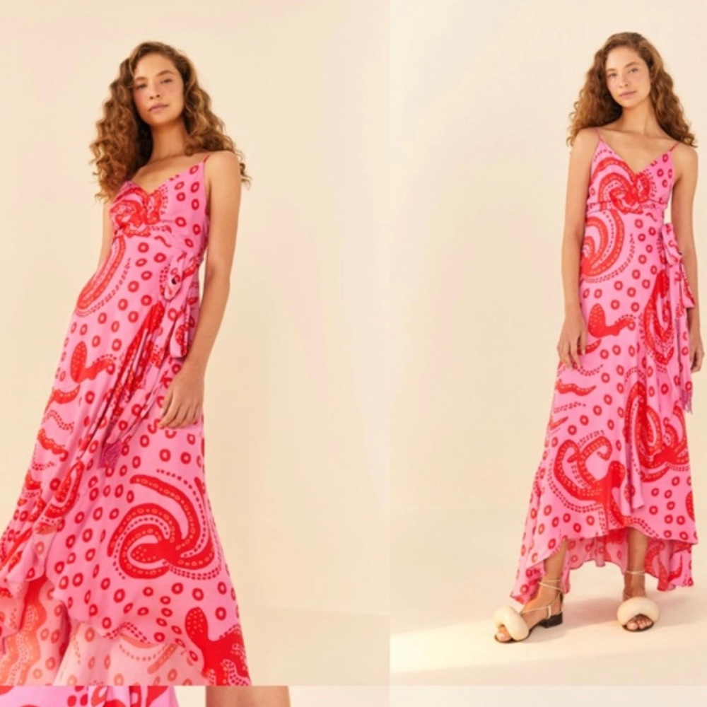 Farm Rio Octocool Wrap Dress, Size S